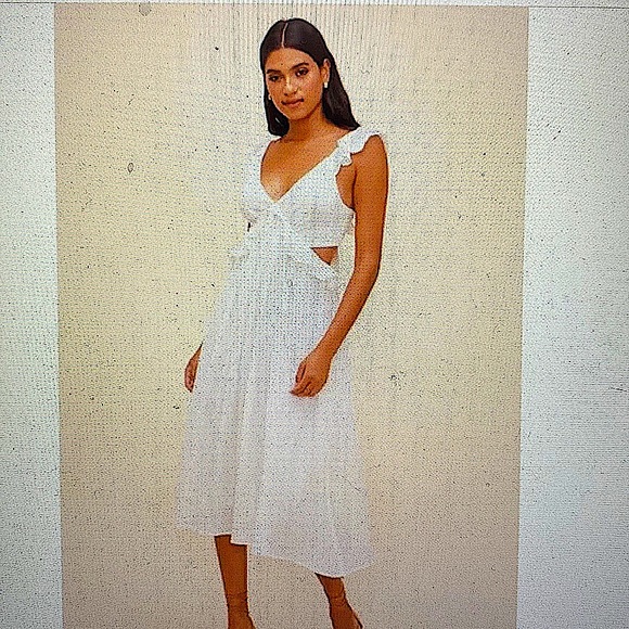 Nima Ruffle MIDI Dress - Picture 1 of 11